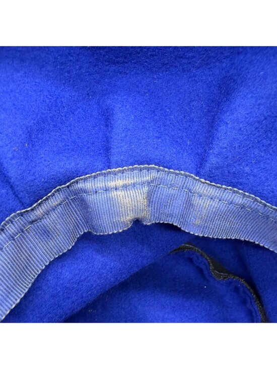 Vintage Blue Felt Hat Bow Detail Union Made Mid Century Accessory Retro Chic main image 14